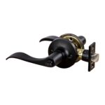 Design House Stratford 6-Way Universal Privacy Bed and Bath Door Lever 12-Pack, Matte Black, ANSI Grade 3, 191478