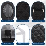 Sauna Portátil Garvee para 2 Personas Generador de Vapor 1400W 3L 15 Niveles Control Remoto 125x80x180cm
