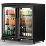 Electactic 6.5 Cu.Ft Wine & Beverage Refrigerator, Double Glass Door Beverage Cooler, Built-in & Freestanding Drink Frid