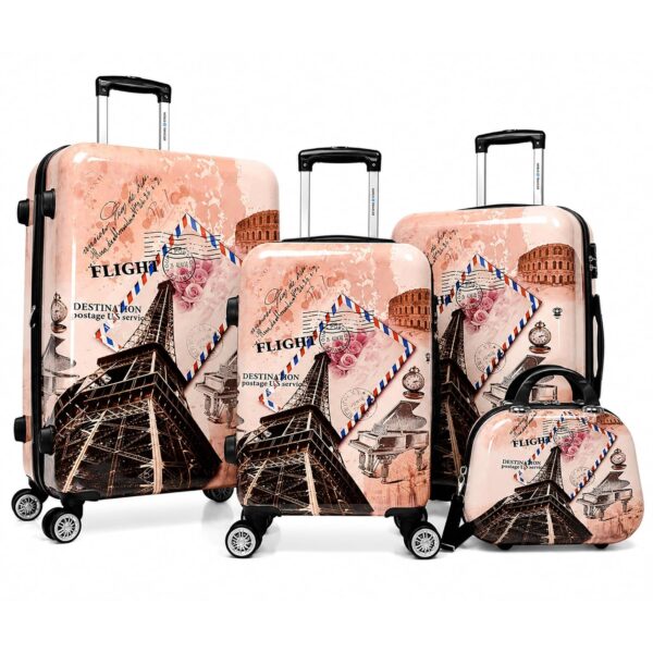 Set de Maletas World Traveler WT9305-4-FLIGHT Polycarbonato 4 Piezas Spinner Expandible con Cerradura TSA Colección Flig