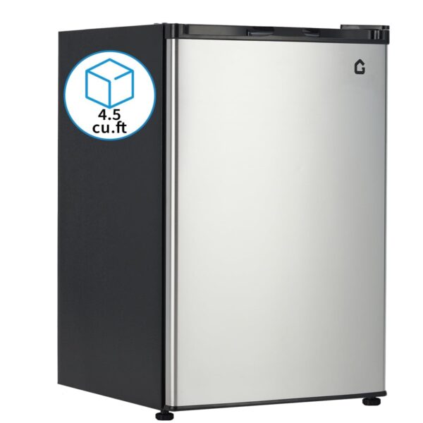 Garvee 4.5 Cu.Ft Mini Fridge with Freezer, Quiet Compact Refrigerator with Adjustable Thermostat, Energy Efficient Small