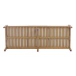 Sofá de 3 Plazas Merax Exterior Madera de Acacia 77.95 Pulgadas Teca Beige