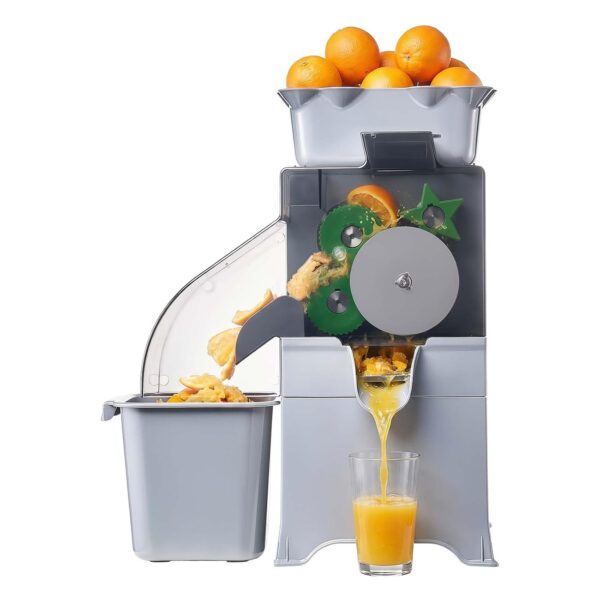 VEVOR Exprimidor de naranja comercial, extractor de exprimidor de masticación lenta, exprimidor eléctrico de jugo de nar