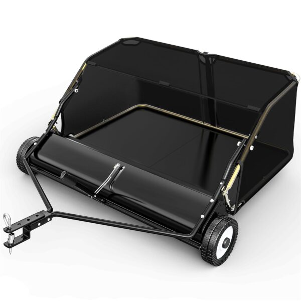 Barredora de Césped YITAMOTOR MAYIMWR9Bm 50 Pulgadas Remolque con Colector de 25 Pies Cúbicos Color Negro