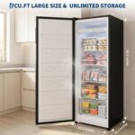 Garvee 7 Cu Ft Upright Freezer Stand Up Metal Home Garage Black