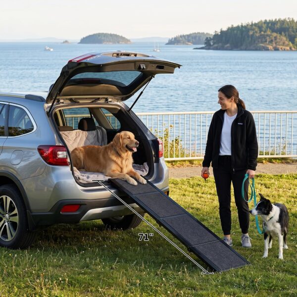 Rampa para Perros Yafylly D71-PR Plegable 71 x 19.3 pulgadas Antideslizante Hasta 250 lb