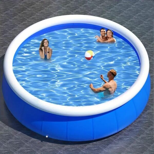 Piscina Inflable GDFStudio 348929 12 Pies Azul PVC 1800 Galones
