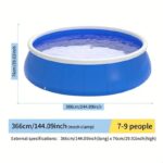 Piscina Inflable GDFStudio 348929 12 Pies Azul PVC 1800 Galones