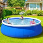 Piscina Inflable GDFStudio 348929 12 Pies Azul PVC 1800 Galones