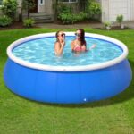 Piscina Inflable GDFStudio 348929 12 Pies Azul PVC 1800 Galones