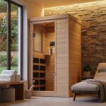 Sauna Infrarrojo Garvee Dni-bSadwSVKdkrQwCC0w para 1-2 Personas 1200W Madera de Hemlock Canadiense Low EMF Puerta de Vid
