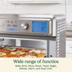 Cuisinart Air Fryer Toaster Oven, Digital Display, 1800 Watt Air Fryer Toaster Oven Combo with Adjustable Temperature an