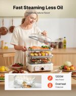 VEVOR Vaporizador eléctrico de alimentos de 10.6 cuartos de galón de vidrio con bandejas de acero inoxidable de 3 nivele