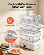 VEVOR Vaporizador eléctrico de alimentos de 10.6 cuartos de galón de vidrio con bandejas de acero inoxidable de 3 nivele