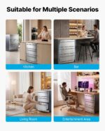 VEVOR 3-Drawer Refrigerator, 24 in Undercounter Beverage Cooler, Large Capacity Drink Fridge, 3 Separate Storage Zones,