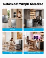 VEVOR Drawer Refrigerator, 24 in Undercounter Beverage Fridge, Large Capacity, Drink Cooler with 304 Stainless Steel Dra