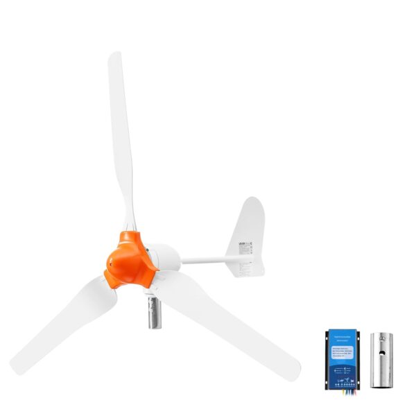 Generador de Turbina Eólica VEVOR FD1000W 1000W 12V 3 Aspas con Controlador Híbrido Eólico Solar