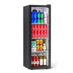 Electactic Commercial Display Beverage Refrigerator, 6.4 cu.ft Glass Door Beverage Refrigerator, High-Efficiency & Frost