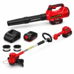Combo Kit Podadora de Cuerda y Sopladora de Hojas PowerSmart PS76500C 40V 13 pulgadas con Batería 4.0Ah y Cargador