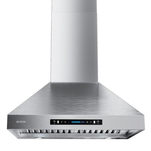 36" Wall Mount Range Hood, 900 CFM Powerful Suction, Gesture Sensing & Touch Control, 4-Speed Fan, Adjustable LED Lights