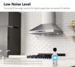 36" Wall Mount Range Hood, 900 CFM Powerful Suction, Gesture Sensing & Touch Control, 4-Speed Fan, Adjustable LED Lights