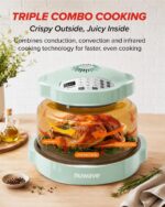 Nuwave Pro Plus 2 Countertop Infrared Oven with Stainless Steel Extender Ring, Triple Combo Cooking Power, Adjustable Te