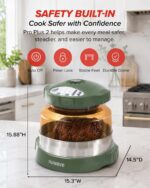 Nuwave Pro Plus 2 Countertop Infrared Oven with Stainless Steel Extender Ring, Triple Combo Cooking Power, Adjustable Te