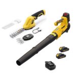 Combo Podadora de Cerca y Sopladora de Hojas Garvee 3 en 1 Inalámbrica 7.2V y 20V con Doble Batería