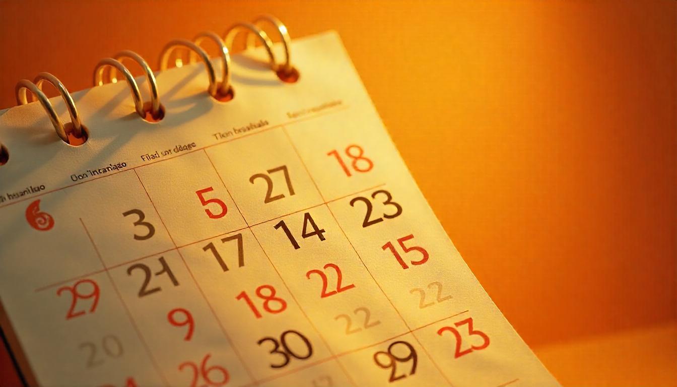 un calendario con fechas marcadas para rebajas y promociones. Tema:¿Cómo comprar en M&S desde México?