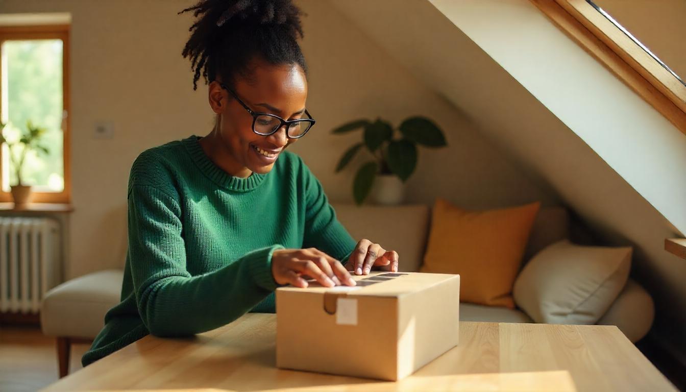 un emprendedor mostrando sus productos en redes sociales